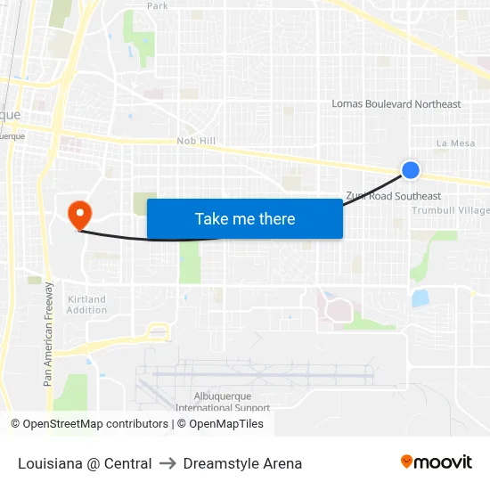Louisiana @ Central to Dreamstyle Arena map