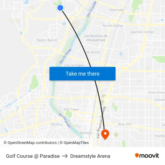 Golf Course @ Paradise to Dreamstyle Arena map