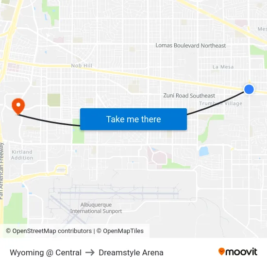 Wyoming @ Central to Dreamstyle Arena map