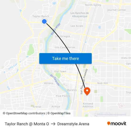 Taylor Ranch @ Monta O to Dreamstyle Arena map
