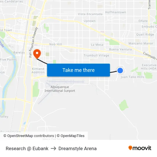 Research @ Eubank to Dreamstyle Arena map