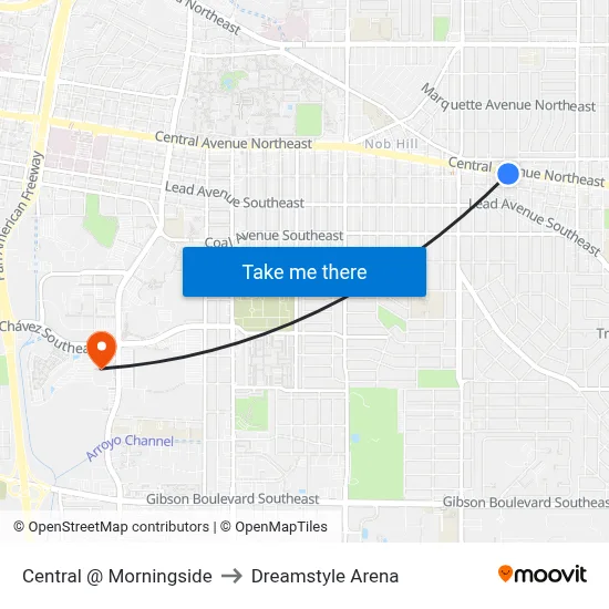 Central @ Morningside to Dreamstyle Arena map