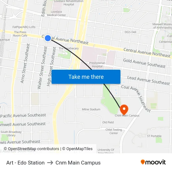 Art - Edo Station to Cnm Main Campus map