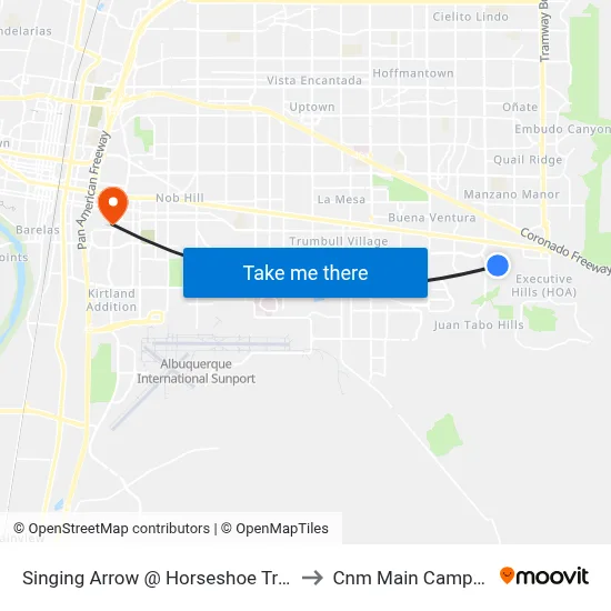 Singing Arrow @ Horseshoe Trail to Cnm Main Campus map