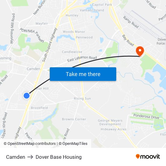 Camden to Dover Base Housing map