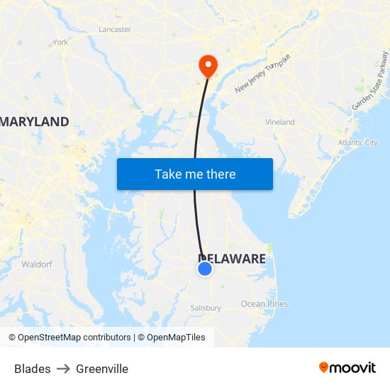 Blades to Greenville map