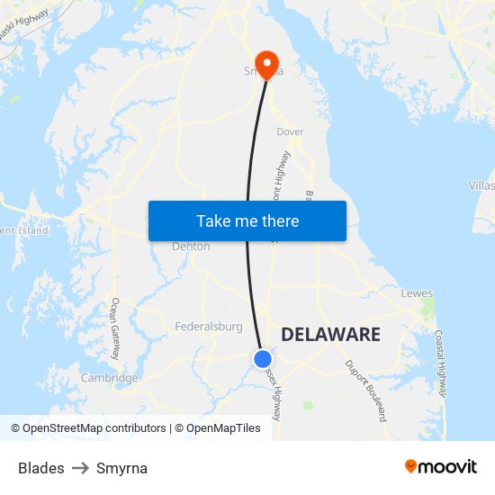 Blades to Smyrna map