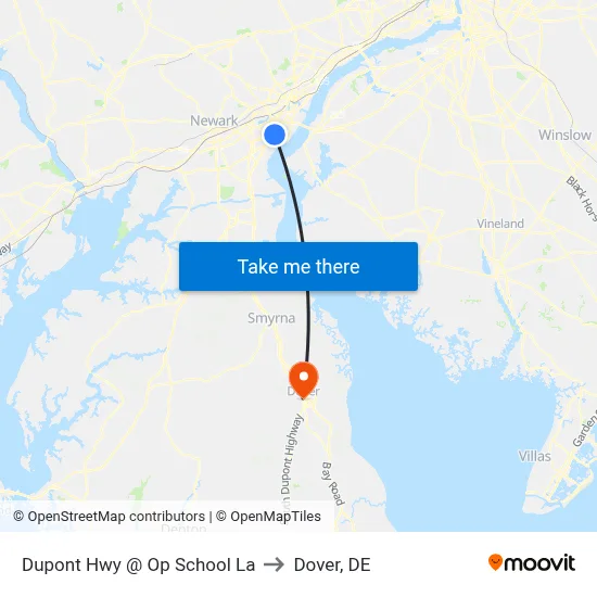 Dupont Hwy @ Op School La to Dover, DE map