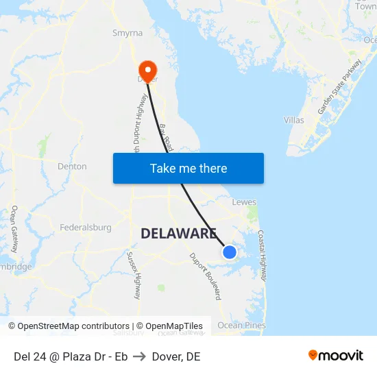 Del 24 @ Plaza Dr - Eb to Dover, DE map