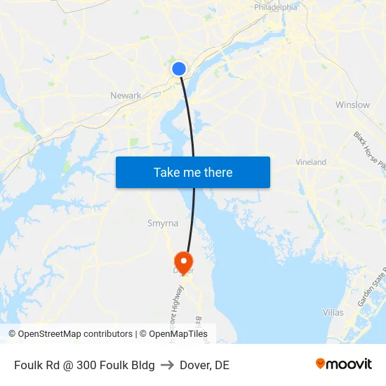 Foulk Rd @ 300 Foulk Bldg to Dover, DE map
