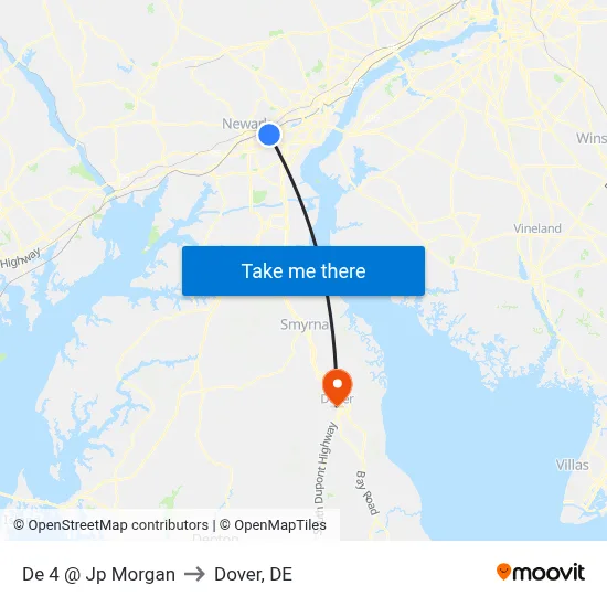 De 4 @ Jp Morgan to Dover, DE map