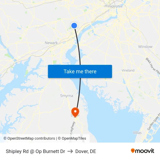 Shipley Rd @ Op Burnett Dr to Dover, DE map
