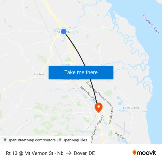 Rt 13 @ Mt Vernon St - Nb to Dover, DE map
