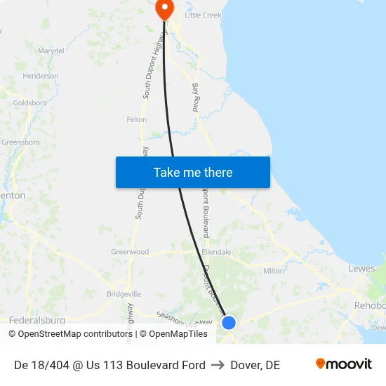 De 18/404 @ Us 113 Boulevard Ford to Dover, DE map