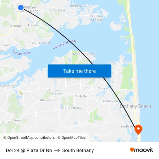 Del 24 @ Plaza Dr - Eb to South Bethany map