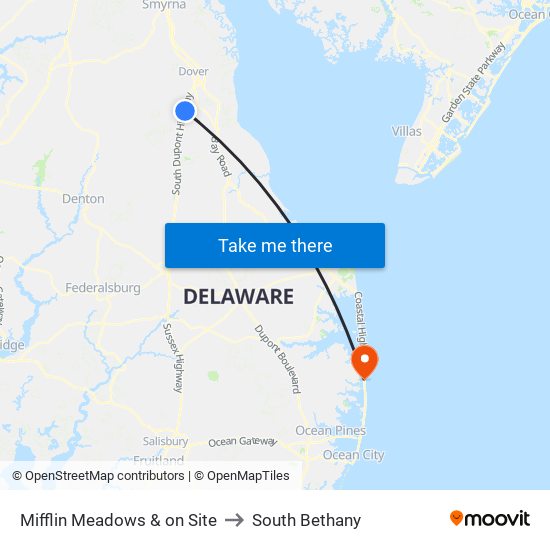 Mifflin Meadows & on Site to South Bethany map