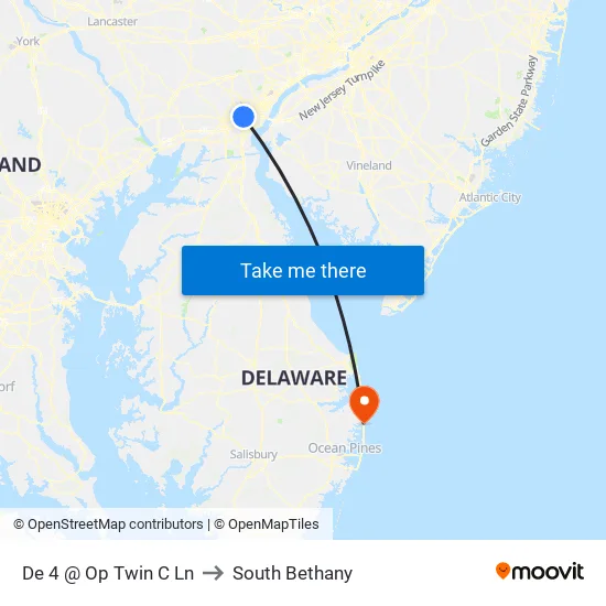 De 4 @ Op Twin C Ln to South Bethany map