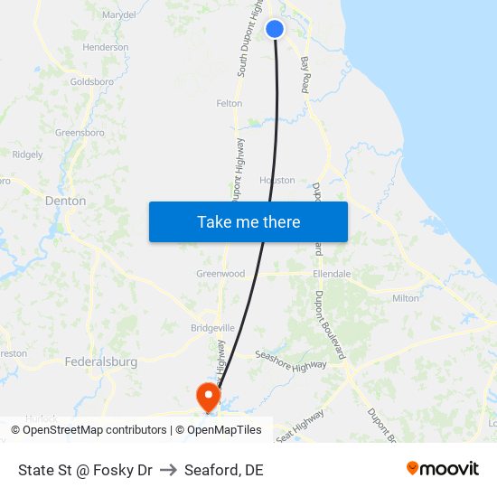 State St @ Fosky Dr to Seaford, DE map