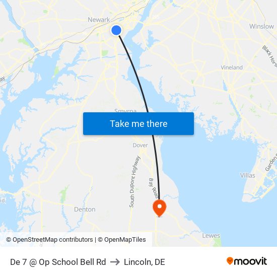De 7 @ Op School Bell Rd to Lincoln, DE map