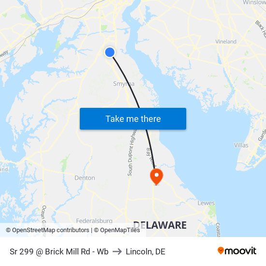 Sr 299 @ Brick Mill Rd - Wb to Lincoln, DE map