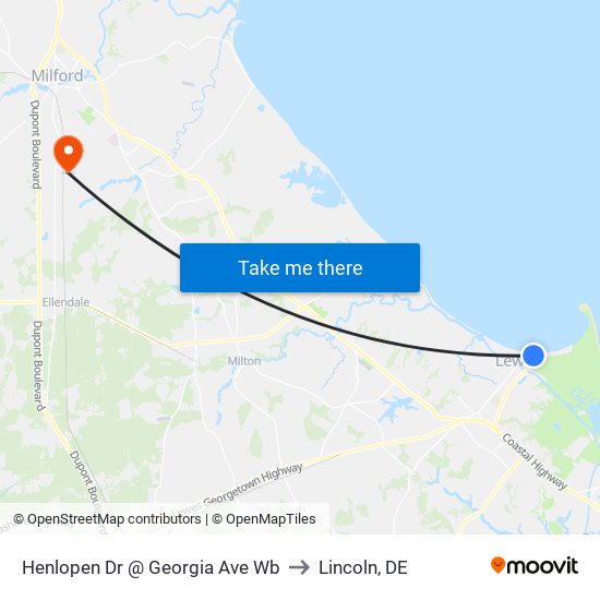 Henlopen Dr @ Georgia Ave Wb to Lincoln, DE map