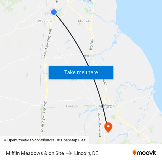 Mifflin Meadows & on Site to Lincoln, DE map