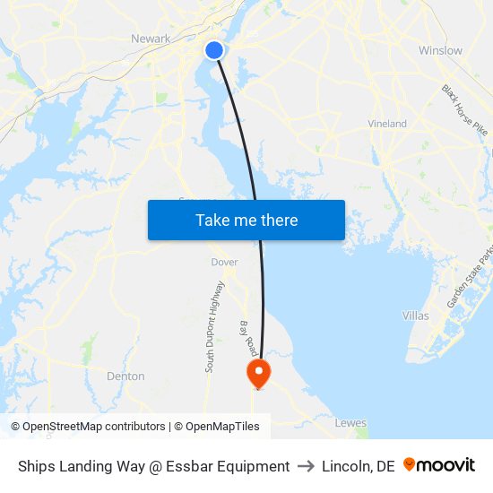 Ships Landing Way @ Essbar Equipment to Lincoln, DE map