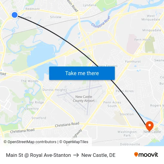 Main St @ Royal Ave-Stanton to New Castle, DE map