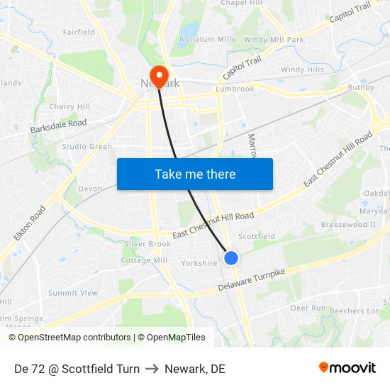 De 72 @ Scottfield Turn to Newark, DE map