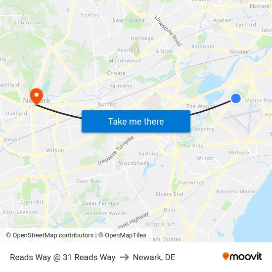 Reads Way @ 31 Reads Way to Newark, DE map