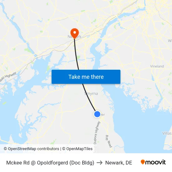 Mckee Rd @ Opoldforgerd (Doc Bldg) to Newark, DE map