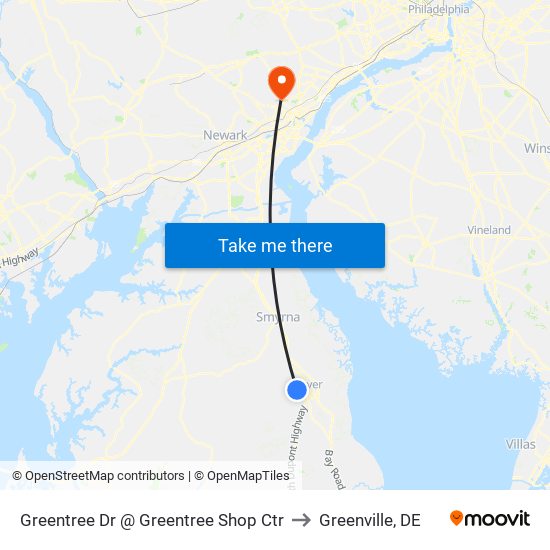 Greentree Dr @ Greentree Shop Ctr to Greenville, DE map