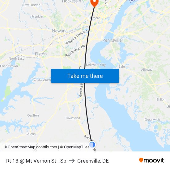 Rt 13 @ Mt Vernon St - Sb to Greenville, DE map