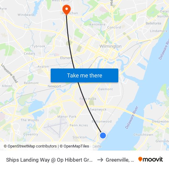 Ships Landing Way @ Op Hibbert Group to Greenville, DE map