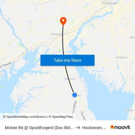Mckee Rd @ Opoldforgerd (Doc Bldg) to Hockessin, DE map
