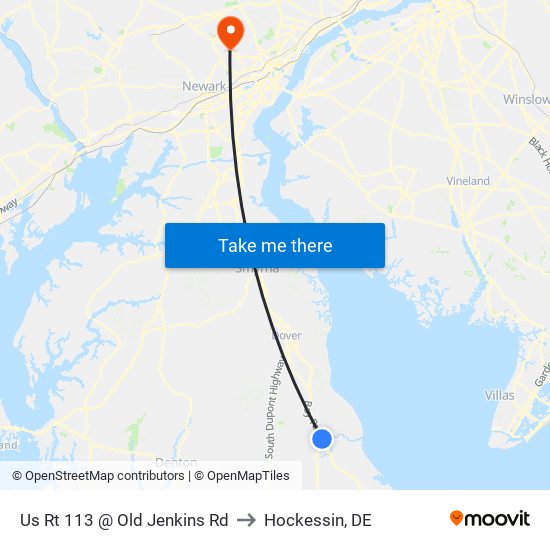 Us Rt 113 @ Old Jenkins Rd to Hockessin, DE map