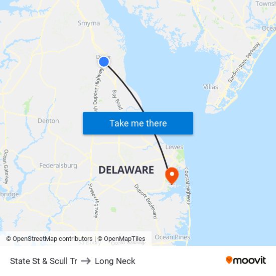 State St & Scull Tr to Long Neck map