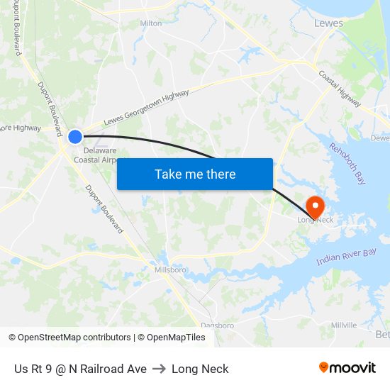 Us Rt 9 @ N Railroad Ave to Long Neck map