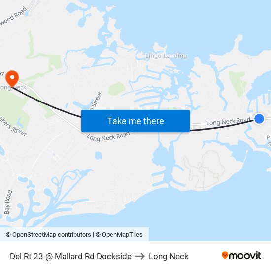 Del Rt 23 @ Mallard Rd Dockside to Long Neck map