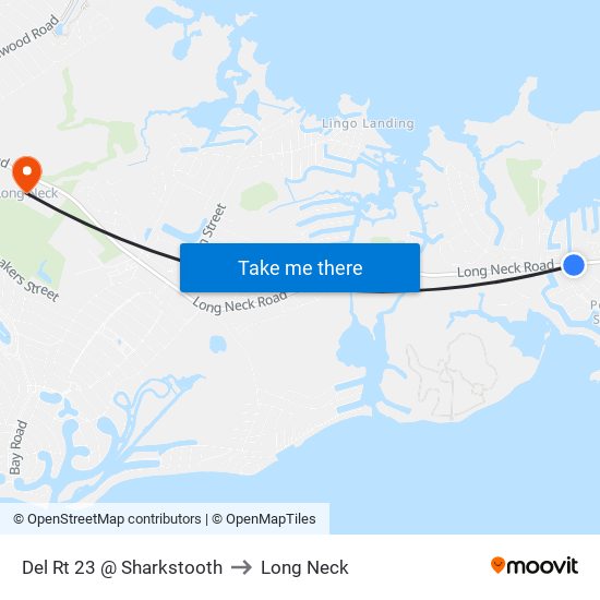 Del Rt 23 @ Sharkstooth to Long Neck map