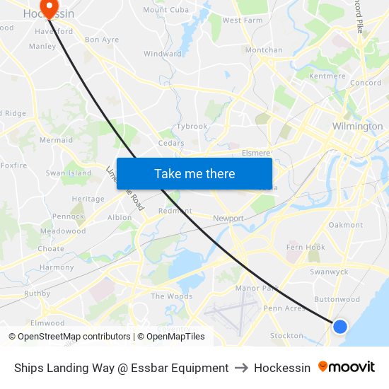 Ships Landing Way @ Essbar Equipment to Hockessin map