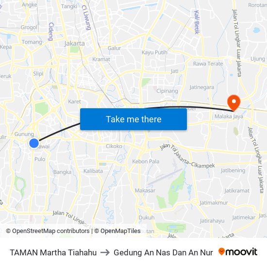 TAMAN Martha Tiahahu to Gedung An Nas Dan An Nur map