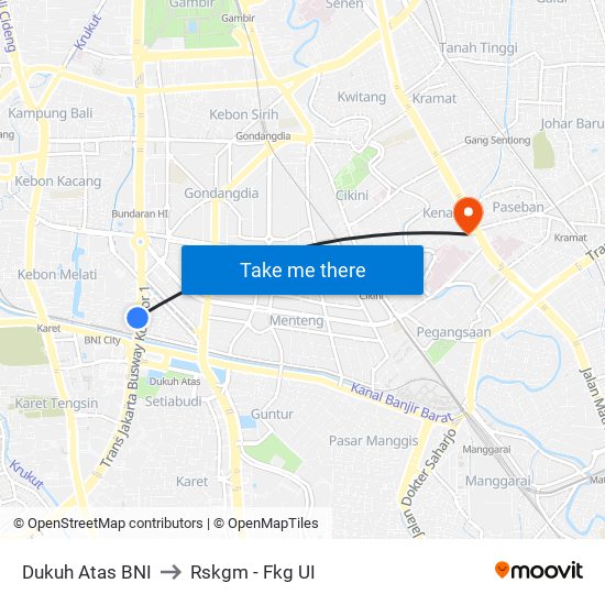 Dukuh Atas BNI to Rskgm - Fkg UI map