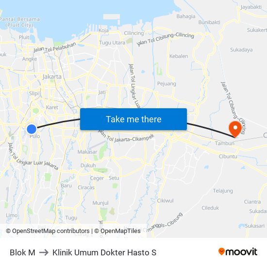 Blok M to Klinik Umum Dokter Hasto S map