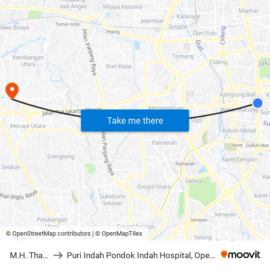 M.H. Thamrin to Puri Indah Pondok Indah Hospital, Operating Room map