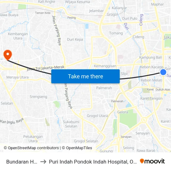 Bundaran HI Astra to Puri Indah Pondok Indah Hospital, Operating Room map
