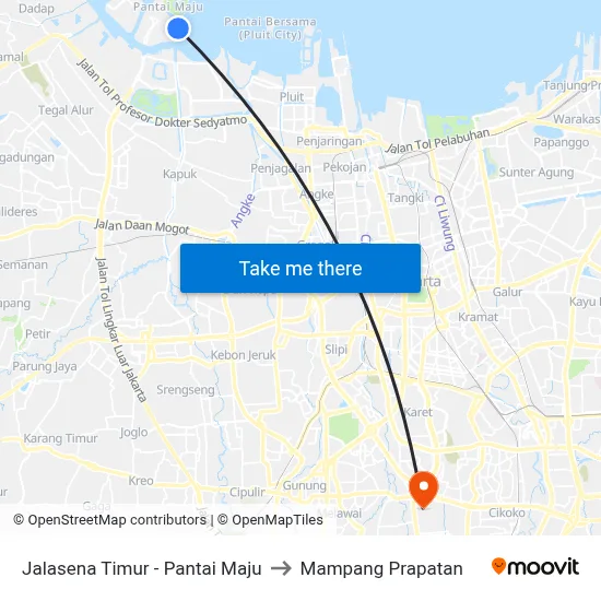 Jalasena Timur - Pantai Maju to Mampang Prapatan map