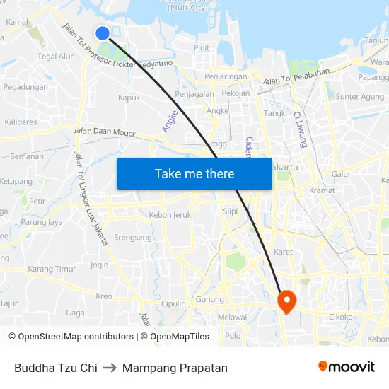 Buddha Tzu Chi to Mampang Prapatan map