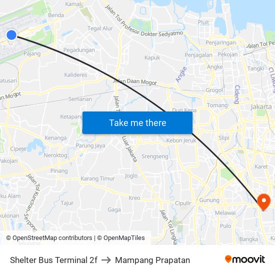 Shelter Bus Terminal 2f to Mampang Prapatan map