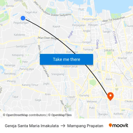 Gereja Santa Maria Imakulata to Mampang Prapatan map